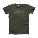 Load image into Gallery viewer, Leonardo Da Vinci, Glider Sketch Artwork T - Shirt - KME means the very best
