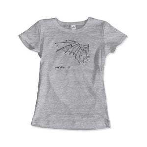 Leonardo Da Vinci, Glider Sketch Artwork T - Shirt - KME means the very best