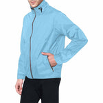 Load image into Gallery viewer, Light Blue Hooded Windbreaker Jacket - Men / Women - KME means the very best
