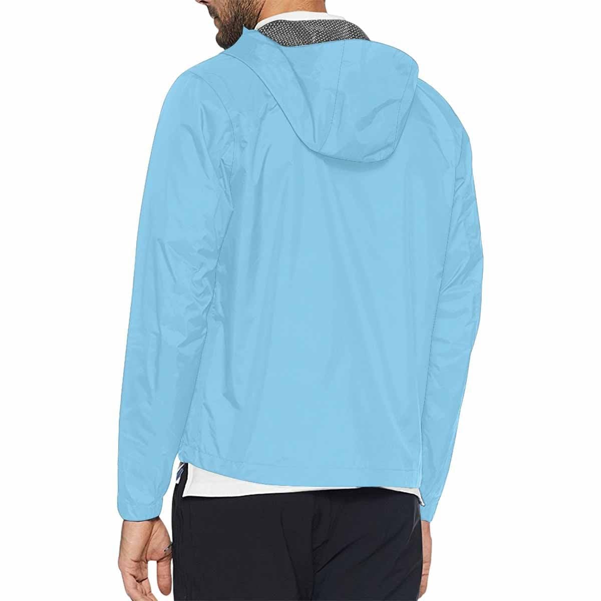 Light Blue Hooded Windbreaker Jacket - Men / Women - KME means the very best