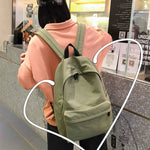 Load image into Gallery viewer, Light Girlish Vintage Style Nylon Campus Schoolbag | Japan &amp; Korea Inspired | Soft &amp; Water-Resistant | 14&quot; Laptop Compartment | HY10068 - KME means the very best
