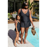 Load image into Gallery viewer, Marina West Swim Clear Waters Swim Dress in Black/White Dot - KME means the very best
