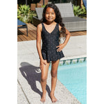 Load image into Gallery viewer, Marina West Swim Clear Waters Swim Dress in Black/White Dot - KME means the very best
