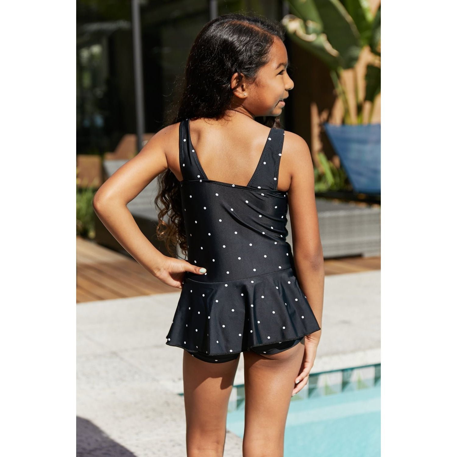 Marina West Swim Clear Waters Swim Dress in Black/White Dot - KME means the very best