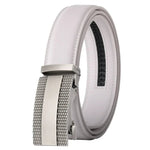 Load image into Gallery viewer, Men&#39;s Leather Belt - Black, Gray, Brown with Automatic Buckle - KME means the very best
