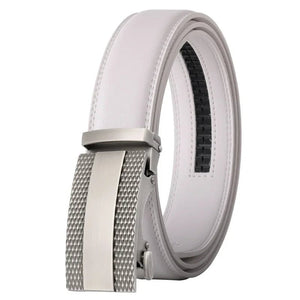 Men's Leather Belt - Black, Gray, Brown with Automatic Buckle - KME means the very best