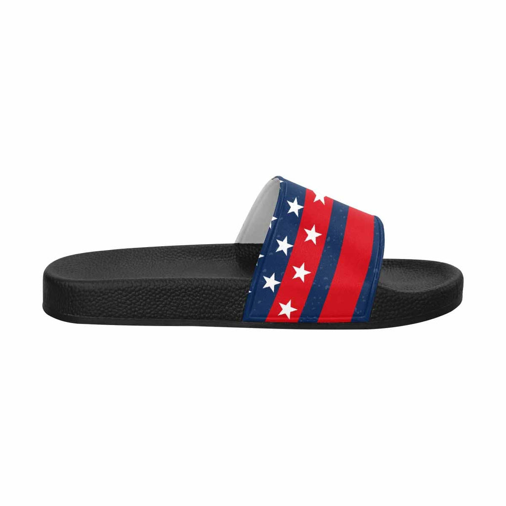 Men's Slide Sandals, Stars And Stripes Print - KME means the very best