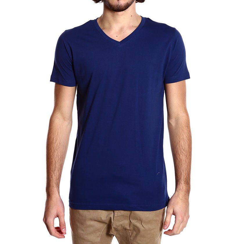 Men's Slim Fit V-Neck T-Shirt - Basic Casual Blank Tee - KME means the very best