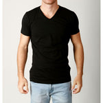 Load image into Gallery viewer, Men&#39;s Slim Fit V-Neck T-Shirt - Basic Casual Blank Tee - KME means the very best
