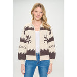 Load image into Gallery viewer, Midnight Canvas Zip Sweater Jacket - Stylish Stripes, Ethnic Patterns &amp; Geometric Designs - KME means the very best
