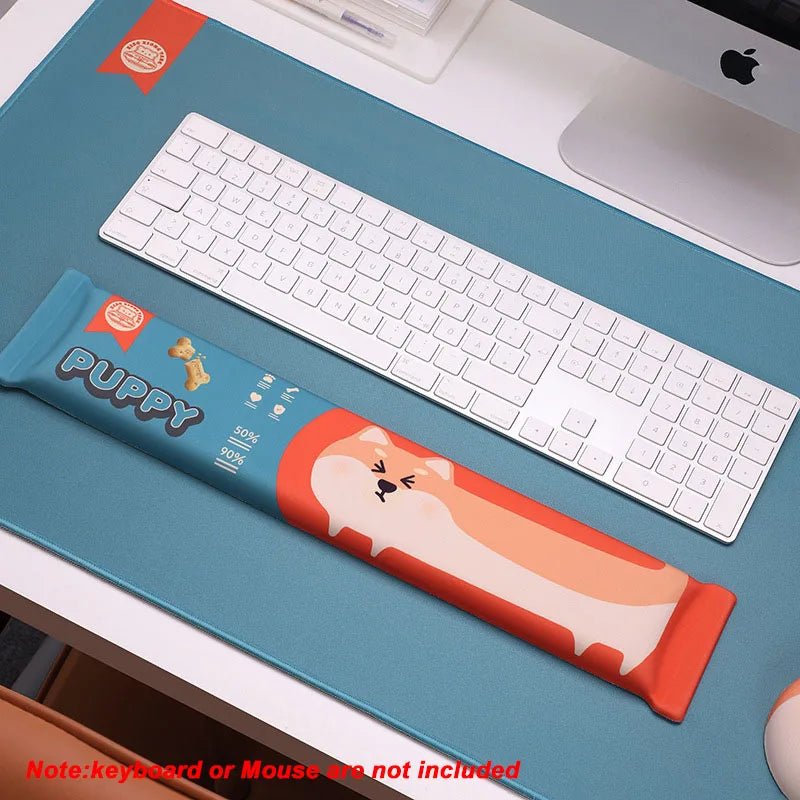 MIGALOO 3D Dog Cute Kawaii Mouse Pad with Memory Foam Keyboard Wrist Rest - Rubber Material for Comfort and Style - KME means the very best