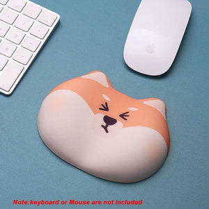 MIGALOO 3D Dog Cute Kawaii Mouse Pad with Memory Foam Keyboard Wrist Rest - Rubber Material for Comfort and Style - KME means the very best