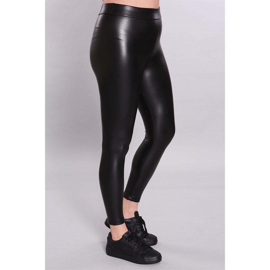 Mika Women's Black Leather Leggings - KME means the very best