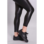 Load image into Gallery viewer, Mika Women&#39;s Black Leather Leggings - KME means the very best
