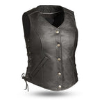 Load image into Gallery viewer, MKL - Cynthia Women&#39;s Motorcycle Leather Vest - KME means the very best
