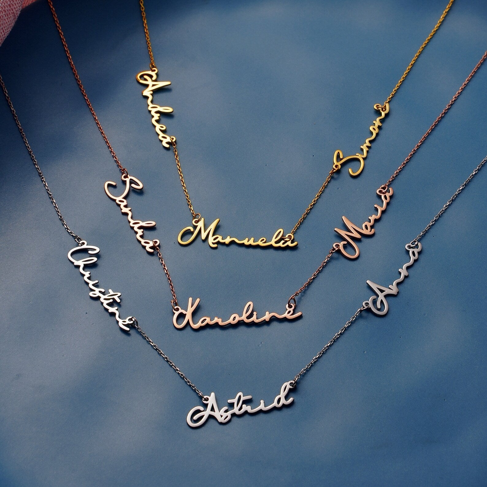 Multiple Name Necklace - KME means the very best