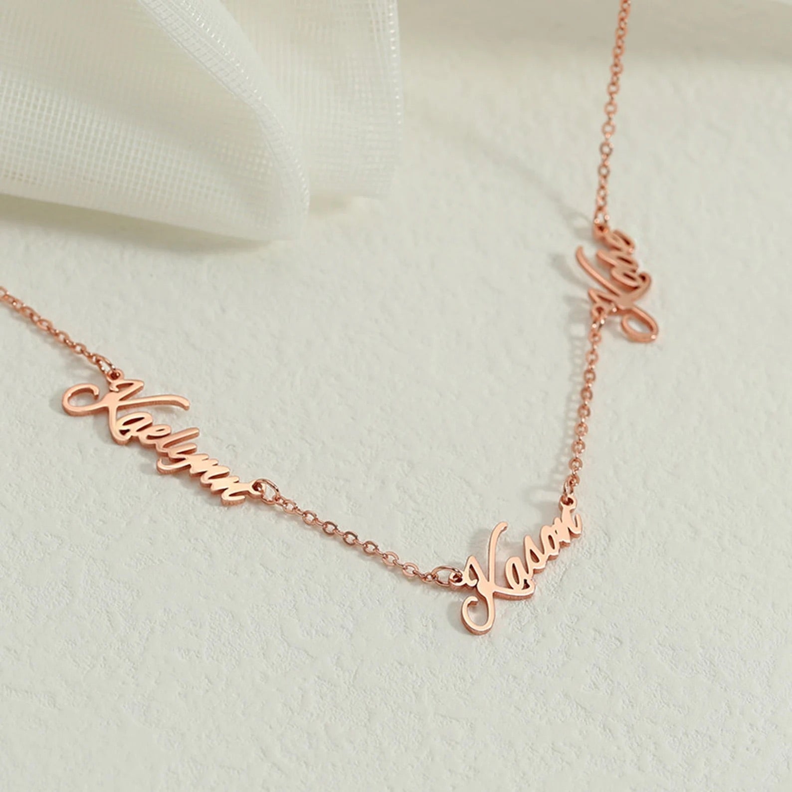 Multiple Name Necklace - KME means the very best