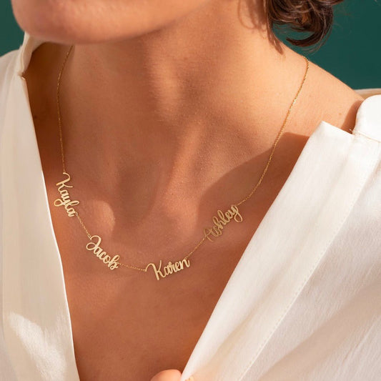 Multiple Name Necklace - KME means the very best