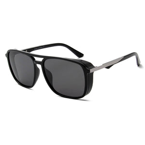 NAPA | Retro Vintage Flat Brow Bar Polarized Square Fashion Sunglasses - KME means the very best
