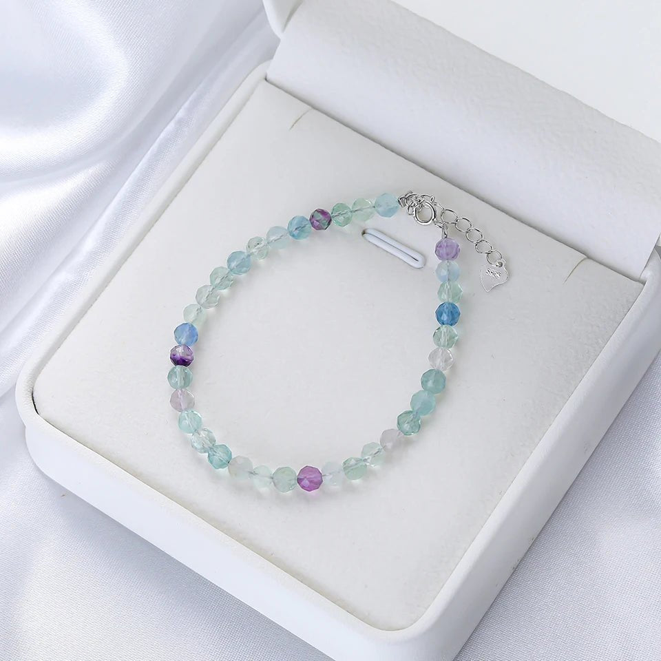 Natural Stone Tourmaline Handwork Bracelets for Women - 925 Sterling Silver Amethyst Bangles - Wedding Party Jewelry Gift - KME means the very best