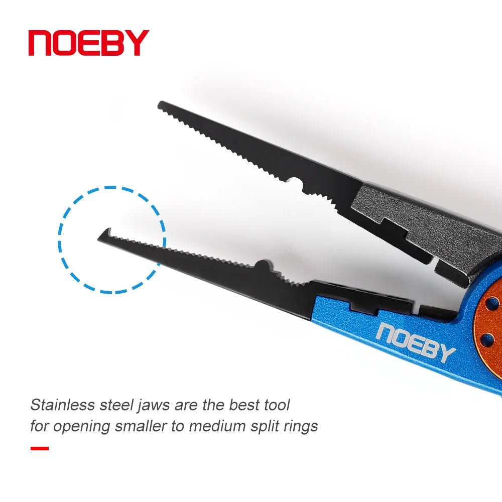 NOEBY Stainless Steel Fishing Pliers - Multifunctional Split Ring Remover, Line Cutter, and Lip Grip Tool - KME means the very best