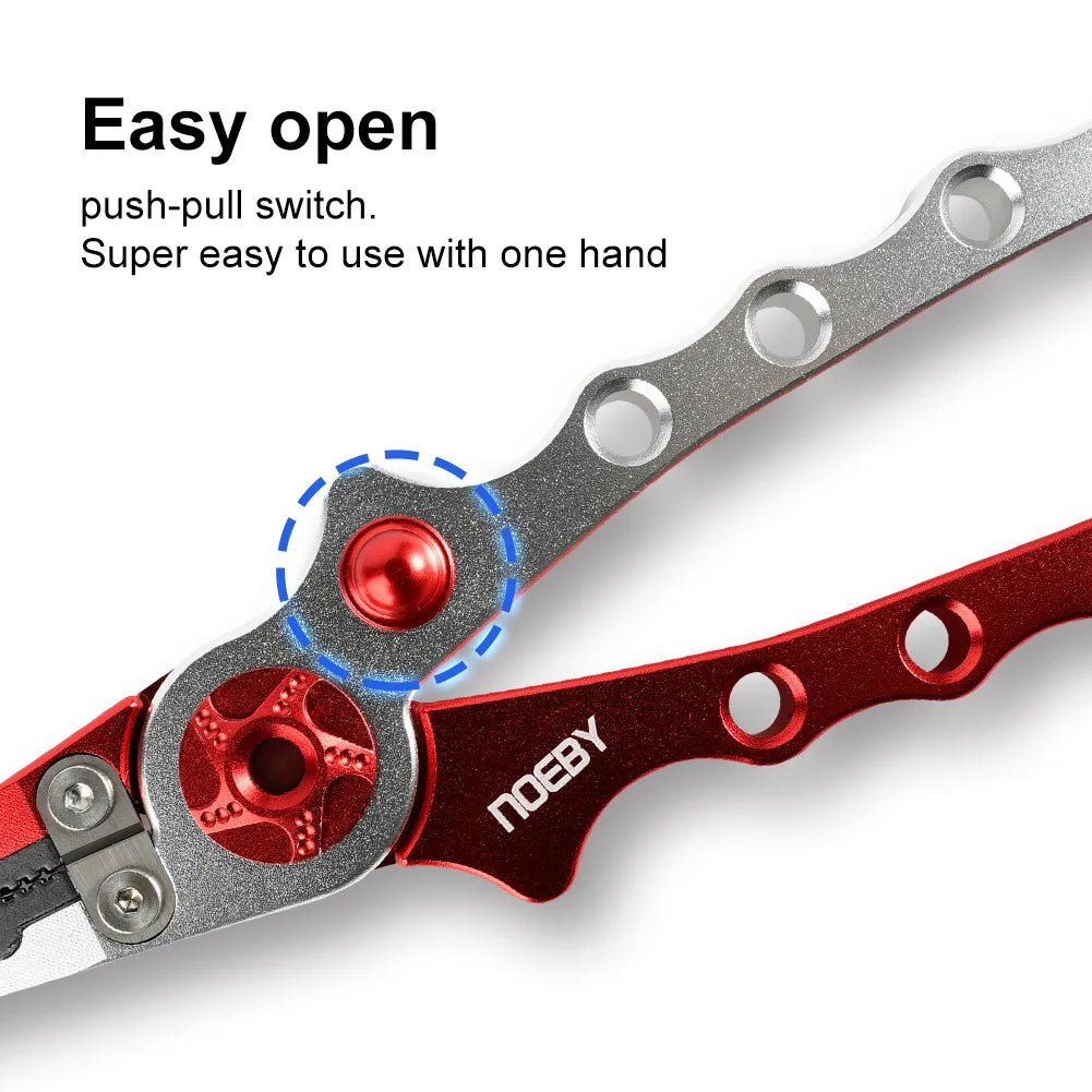 NOEBY Stainless Steel Fishing Pliers - Multifunctional Split Ring Remover, Line Cutter, and Lip Grip Tool - KME means the very best