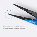 Load image into Gallery viewer, NOEBY Stainless Steel Fishing Pliers - Multifunctional Split Ring Remover, Line Cutter, and Lip Grip Tool - KME means the very best
