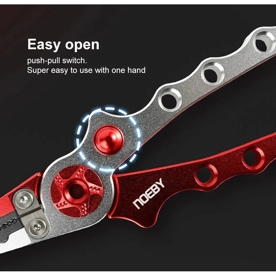 NOEBY Stainless Steel Fishing Pliers - Multifunctional Split Ring Remover, Line Cutter, and Lip Grip Tool - KME means the very best