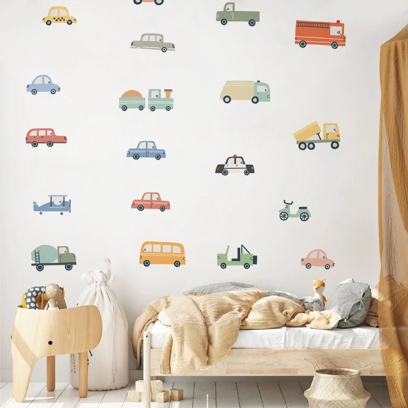 Nordic Simple Car Cartoon Wall Stickers - Kids Room Decoration - KME means the very best