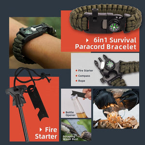 Outdoor Survival Gear Set - Camping Hiking Emergency Kit - KME means the very best