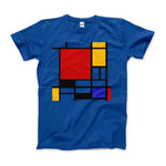 Load image into Gallery viewer, Piet Mondrian - Composition with Red, Yellow, and Blue - 1942 Artwork T - Shirt - KME means the very best
