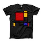 Load image into Gallery viewer, Piet Mondrian - Composition with Red, Yellow, and Blue - 1942 Artwork T - Shirt - KME means the very best
