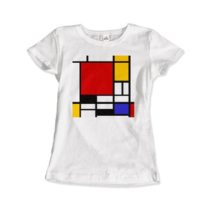 Piet Mondrian - Composition with Red, Yellow, and Blue - 1942 Artwork T - Shirt - KME means the very best