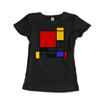 Load image into Gallery viewer, Piet Mondrian - Composition with Red, Yellow, and Blue - 1942 Artwork T - Shirt - KME means the very best
