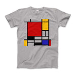 Load image into Gallery viewer, Piet Mondrian - Composition with Red, Yellow, and Blue - 1942 Artwork T - Shirt - KME means the very best
