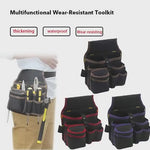 Load and play video in Gallery viewer, Ultimate Multifunctional Tool Belt - Waterproof Electrician Toolkit with Drill Holster and Oxford Cloth Construction
