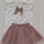 Load and play video in Gallery viewer, BEAR LEADER - Girls Skirt and Blouse 2pc set Sleeveless with Bow
