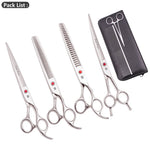 Load image into Gallery viewer, Purple Dragon 8&quot; Japan 440C Pet Scissors Kit - Thinning Shears Chunker Curved Scissors - KME means the very best
