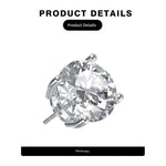 Load image into Gallery viewer, Rawness Moissanite Sterling Silver Men&#39;s Hip Hop Style Ear Studs - KME means the very best
