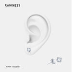 Load image into Gallery viewer, Rawness Moissanite Sterling Silver Men&#39;s Hip Hop Style Ear Studs - KME means the very best
