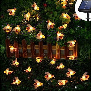 Solar Powered Honey Bee LED String Lights - Outdoor Garden Patio Decor - KME means the very best