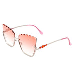 Load image into Gallery viewer, Starfire - Half Frame Square Irregular Tinted Fashion Cat Eye Sunglasses - KME means the very best
