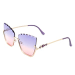 Load image into Gallery viewer, Starfire - Half Frame Square Irregular Tinted Fashion Cat Eye Sunglasses - KME means the very best
