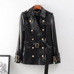 Load image into Gallery viewer, Supreme Women&#39;s Real Sheep Leather Coat Double Breasted - KME means the very best
