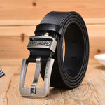 Load image into Gallery viewer, Trendy White Casual Men&#39;s Leather Belt - Soft Cowhide with Pin Buckle - KME means the very best
