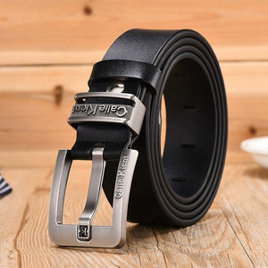 Trendy White Casual Men's Leather Belt - Soft Cowhide with Pin Buckle - KME means the very best