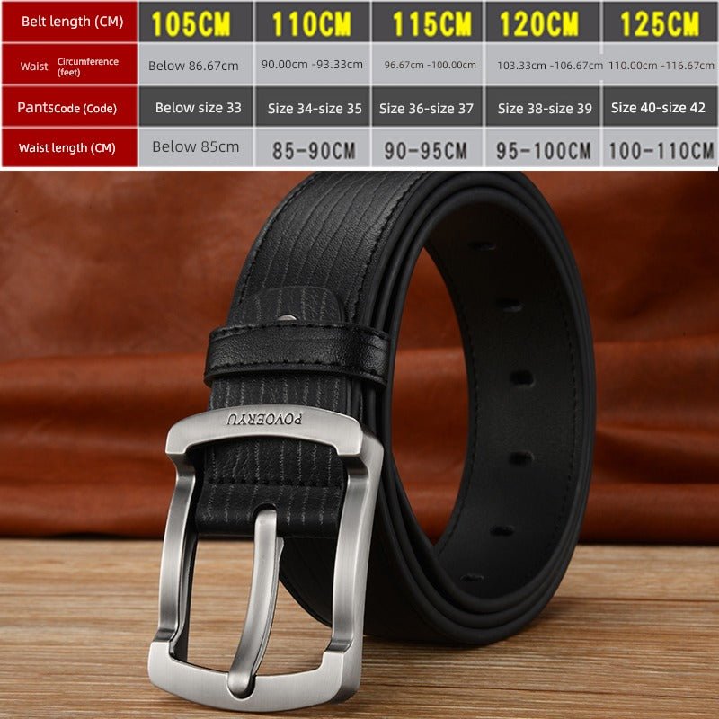 Trendy White Casual Men's Leather Belt - Soft Cowhide with Pin Buckle - KME means the very best