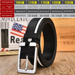 Load image into Gallery viewer, Trendy White Casual Men&#39;s Leather Belt - Soft Cowhide with Pin Buckle - KME means the very best
