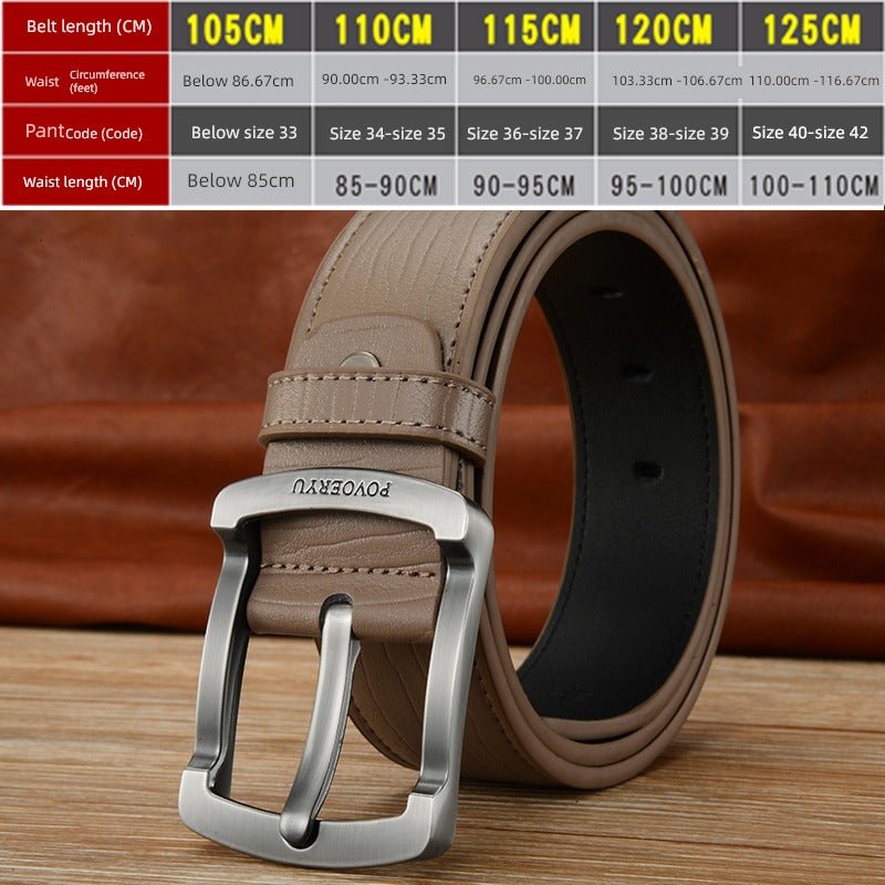 Trendy White Casual Men's Leather Belt - Soft Cowhide with Pin Buckle - KME means the very best