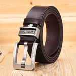 Load image into Gallery viewer, Trendy White Casual Men&#39;s Leather Belt - Soft Cowhide with Pin Buckle - KME means the very best
